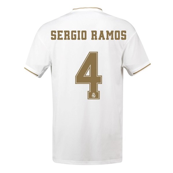 Camiseta Real Madrid NO.4 Sergio Ramos 1ª Kit 2019 2020 Blanco